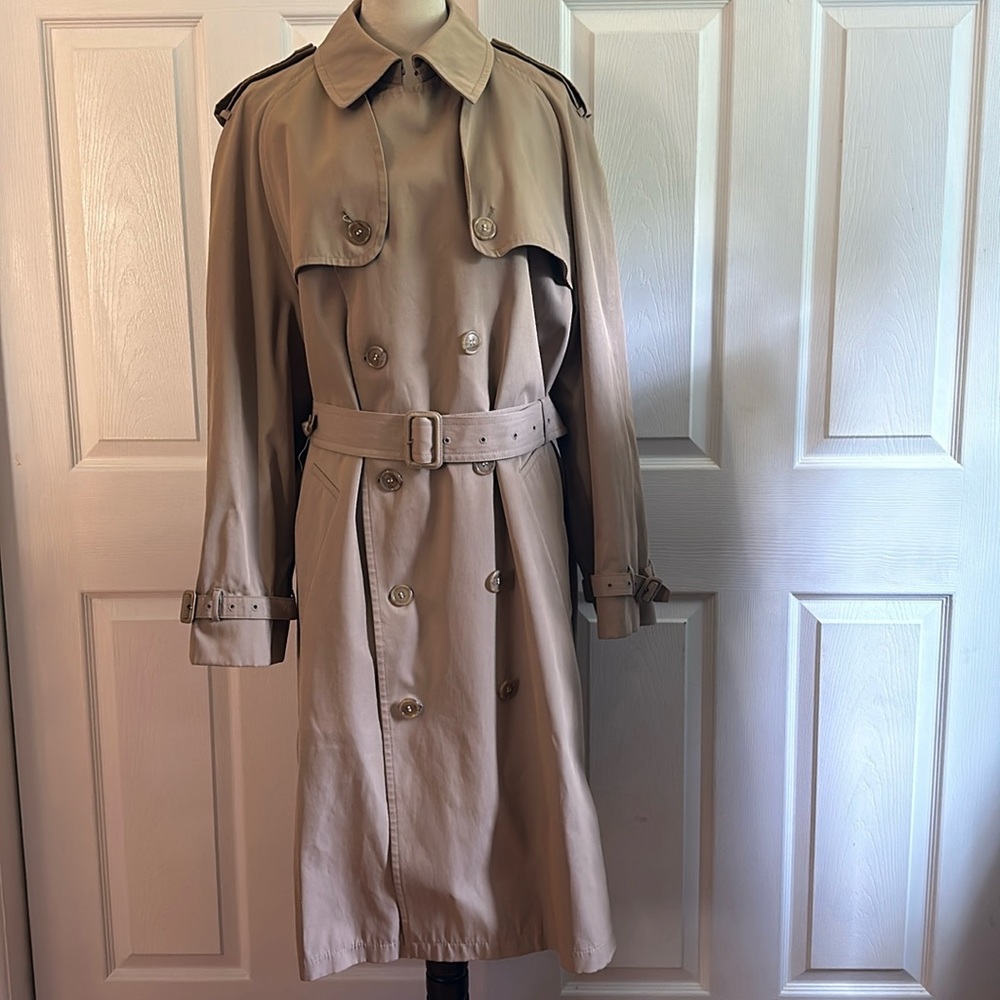 Harbor Master Classic Trench Coat Men'sSz 44 Regular Double Breasted